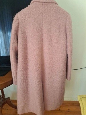 H&M long pink wool coat