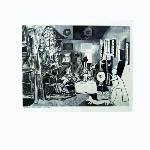 Pablo Picasso Las Meninas art print used, black and white