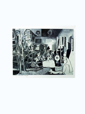 Pablo Picasso Las Meninas art print used, black and white