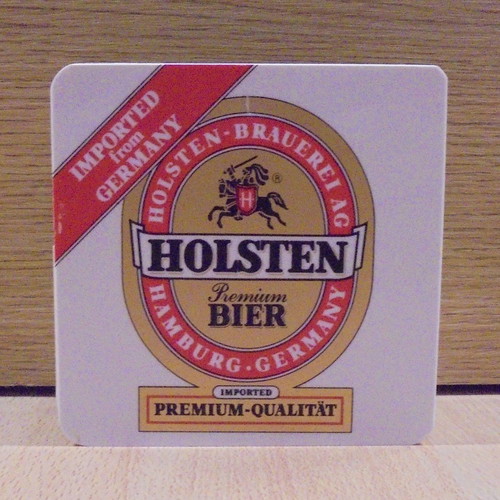 Holsten beer promotional plastic coaster holder used