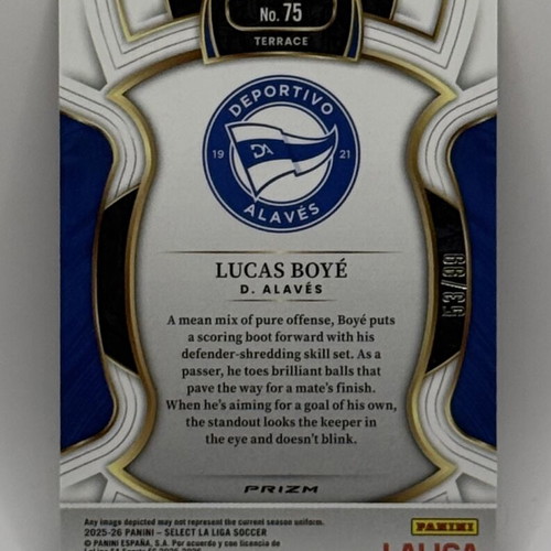 2025-26 Panini Select La Liga Lucas Boye Terrace Bronze Checker Card like new