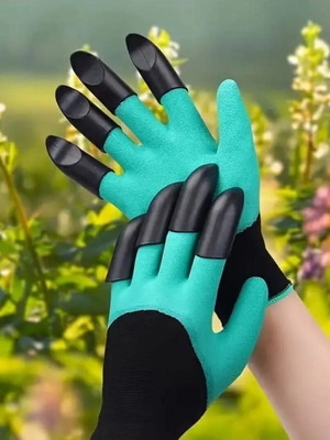 Gardening gloves new waterproof with plastic claws for digging