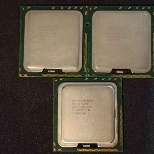 Intel Xeon E5520 processors used, pack