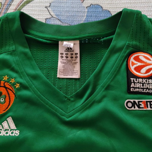 Panathinaikos Basketball Jersey 2011-12 Dimitris Diamantidis #13 Adidas Authentic 3XL