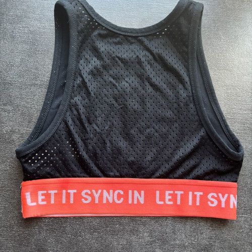 Strong by Zumba sports bra like new, black with red elastic band