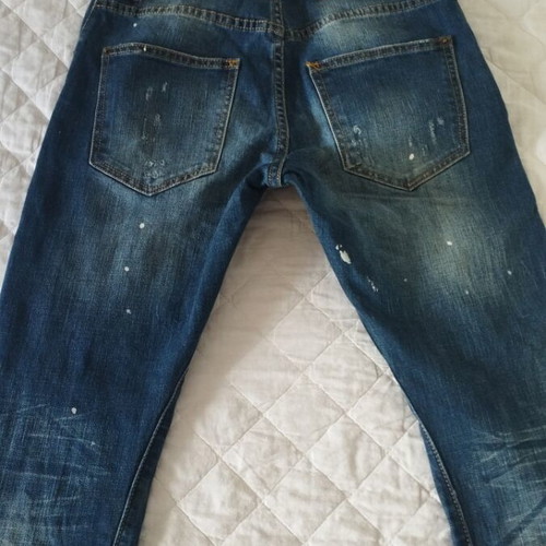 Jeans with handmade details medium, like new, blue
