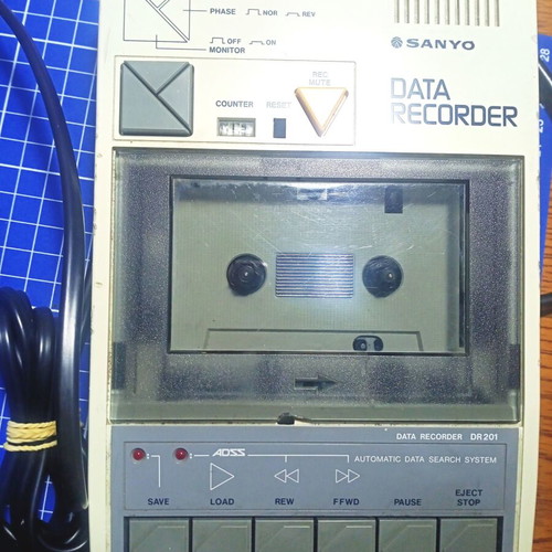 Sanyo DR201 Datacorder used, special data cassette recorder