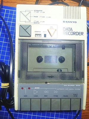 Sanyo DR201 Datacorder used, special data cassette recorder