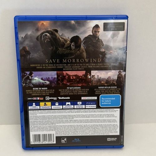 The Elder Scrolls Online Morrowind PS4 game like new