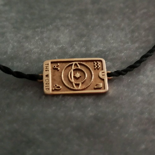 Tarot Bracelet The World gold-plated 925 silver, like new