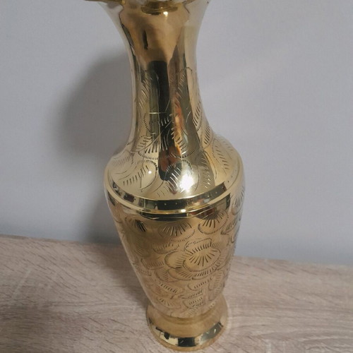 Large brass vase new, height 35cm diameter 35cm