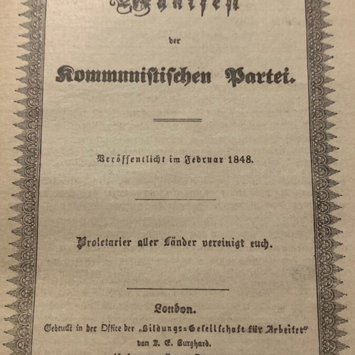 Manifesto K Marx F Engels used