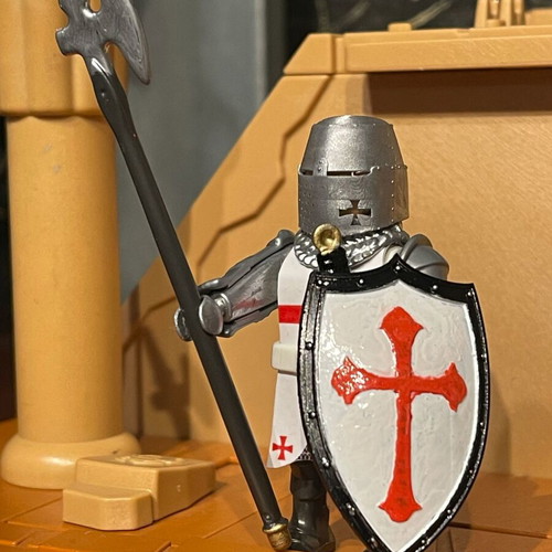 Playmobil Templar Heavy Infantry Knight custom made, brand new