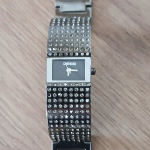 Morgan de Toi MB62B women's watch like new with metal bracelet and rhinestones