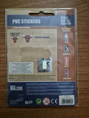 NBA Bulls PVC Stickers pack of 2 new, authentic