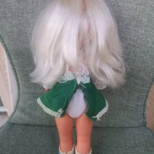 Vintage plastic doll used from the 1970s height 30cm