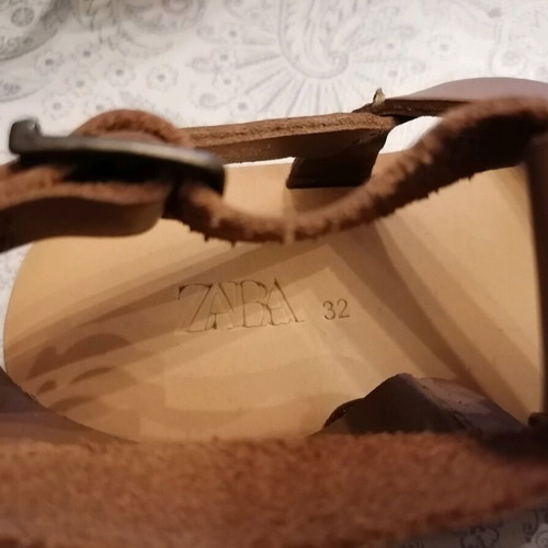 Zara girls' sandals size 32 used, brown