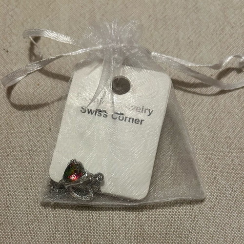 Necklace with hearts new silver steel with chain