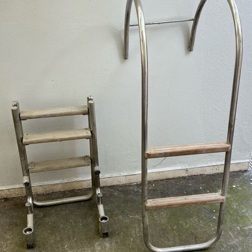 Boat ladders stainless steel, like new, straight 40cm and folding 80cm