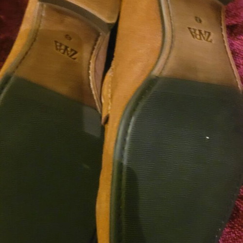 Zara suede loafers brown size 43 new