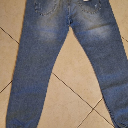 Jeans like new, soft with elastic cuffs
