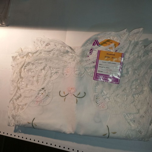 Set of 6 cutwork embroidered doilies, 100% cotton, new