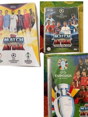 Albums with football player collector cards new, set of 3