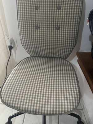 IKEA ÖRFJÄLL office chair with grey-white checkered seat