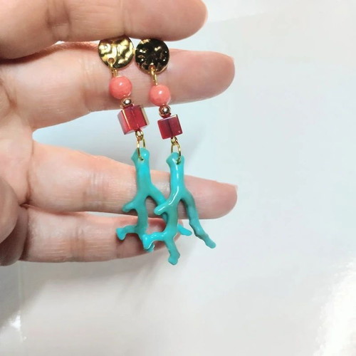 Zara turquoise dangle earrings like new, summer style