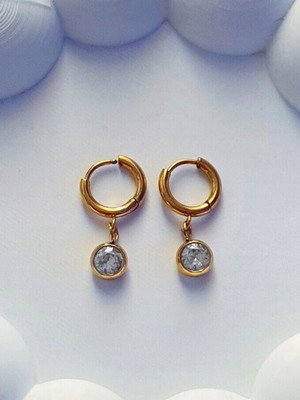 Earrings hoop new, gold-colored