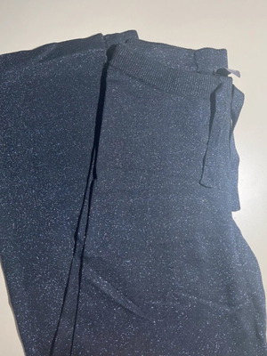 ICHI Small Pants used, thin knit with blue black glitter