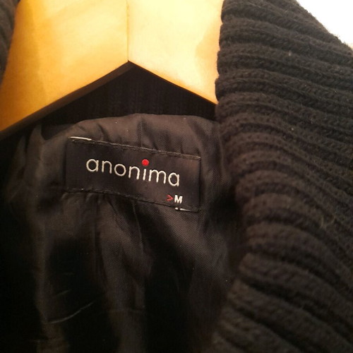 Anonima coat like new, size M, black and gray