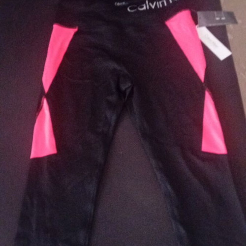 Calvin Klein sports leggings new, black with orange details