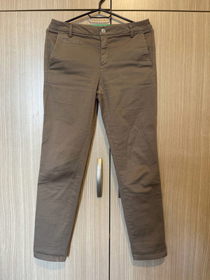 Benetton chinos cotton stretch pants slim fit size 38 like new