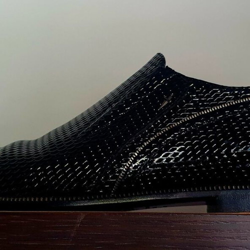 Cesare Paciotti black slip-on shoes like new, size 42