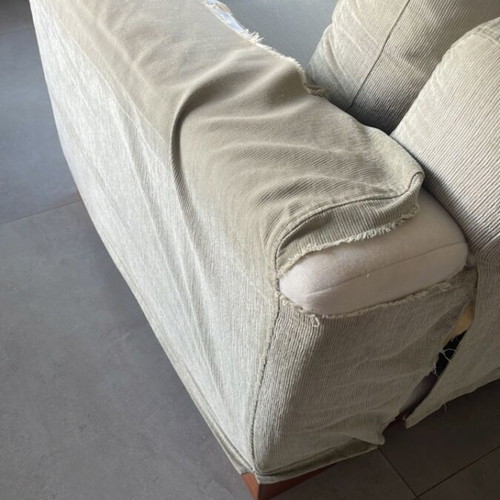 3-seater sofa used with wear on arms and cushions