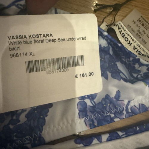 Vassia Kostara bikini set, blue, XL