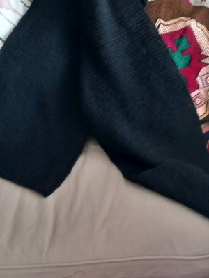Handmade very long black scarf