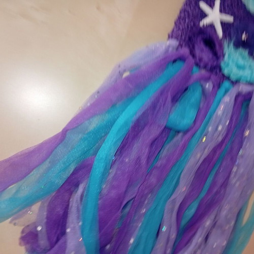 Mermaid Dance Costume with Tutu Skirt for Girls, Like New