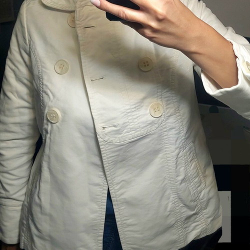 Jacket white, like new, size L