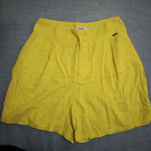 High-waisted yellow shorts Toi&Moi like new, size S