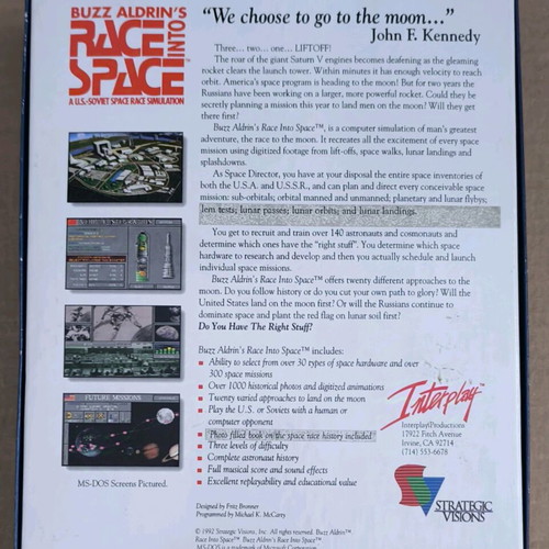 Buzz Aldrin's Race Into Space PC like new, complete in box