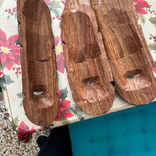 Wooden decorative masks set of 3 like new