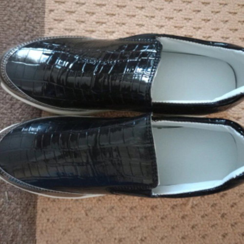 Black patent leather women's loafers sneakers Shein like new, size 41