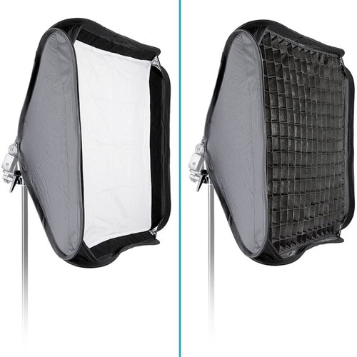 Neewer 80 x 80cm Bowens Mount Softbox with Grid and S-type Flash Bracket like new