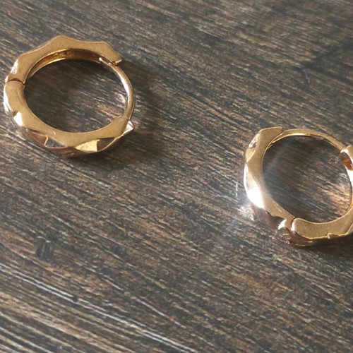 Earrings like new, shining