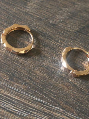 Earrings like new, shining
