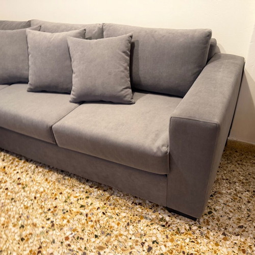 Multifunctional living room sofa with stain-resistant fabric