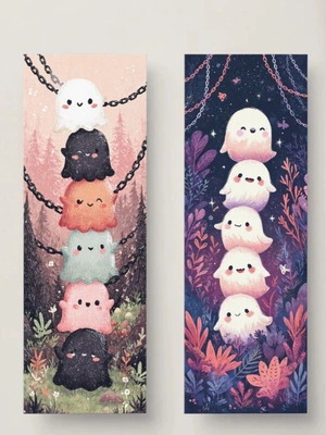 Set of 4 spooky bookmarks