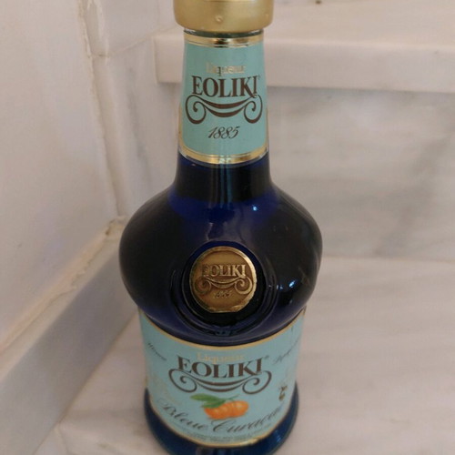 Liquer Eoliki Blue Curacao vintage 1980-1990 sealed new